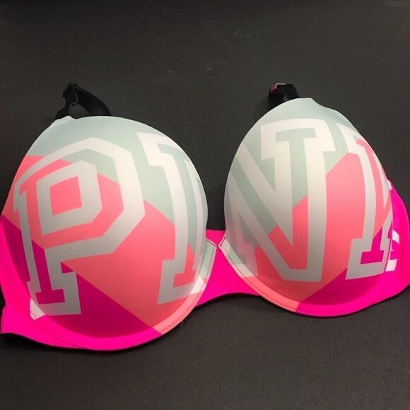 Victoria’s Secret wear everywhere Push Up Padded Pink Logo Bra - Picture 4 of 4